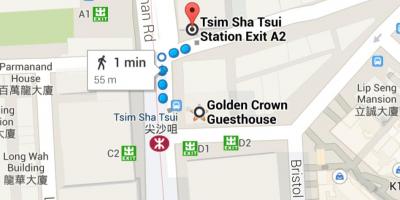 Tsim Sha Tsui MTR kituo cha ramani