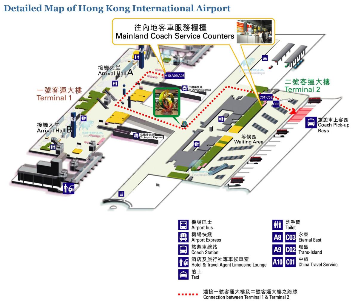 Hong Kong airport ramani terminal 1 2